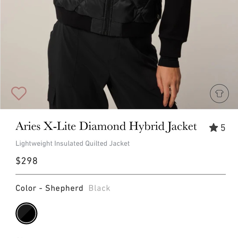 Aries X-Lite Black Bomber Jacket